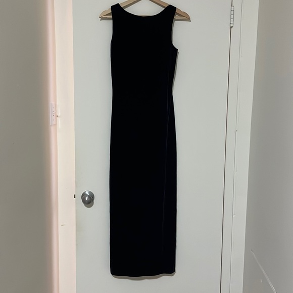Vintage Navy Velvet Dress size 8 - Picture 1 of 4
